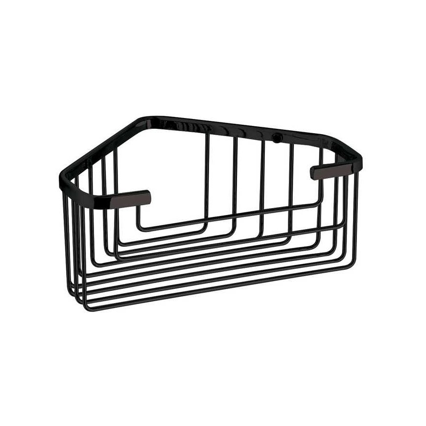 Corner shower shelf Gedy 2483, black – 2