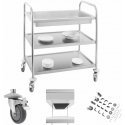 Stainless Steel Waiter Trolley - 3 Shelves Royal Catering