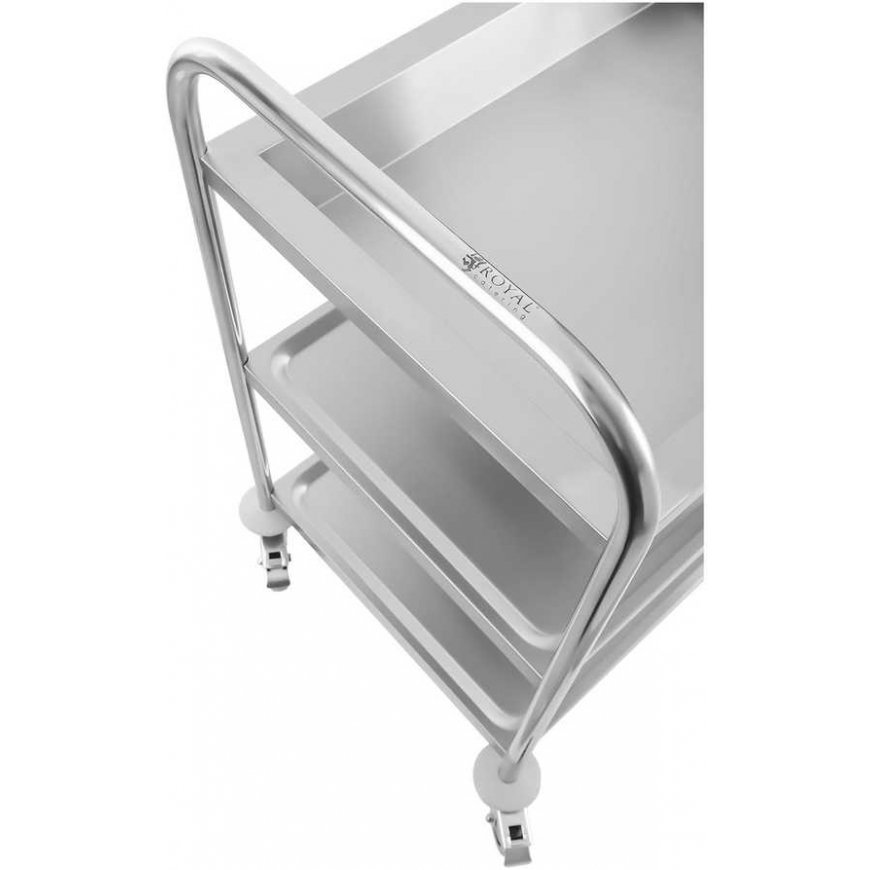 Stainless Steel Waiter Trolley - 3 Shelves Royal Catering – 3