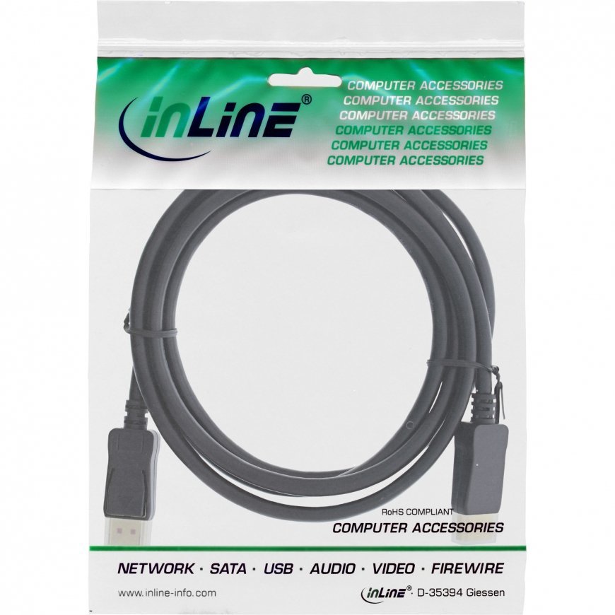 InLine 17203P DisplayPort kabelis 3 m Melns – 2