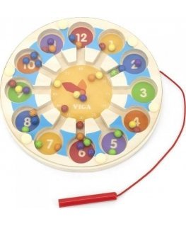 Wooden educational clock - Magnetic Labyrinth Viga