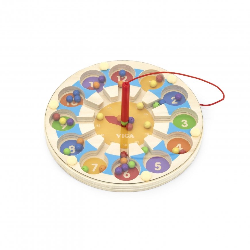 Wooden educational clock - Magnetic Labyrinth Viga – 2