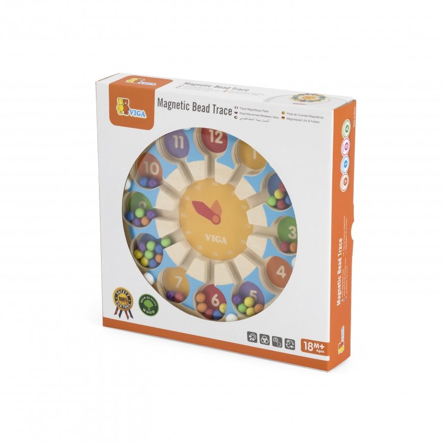 Wooden educational clock - Magnetic Labyrinth Viga – 5