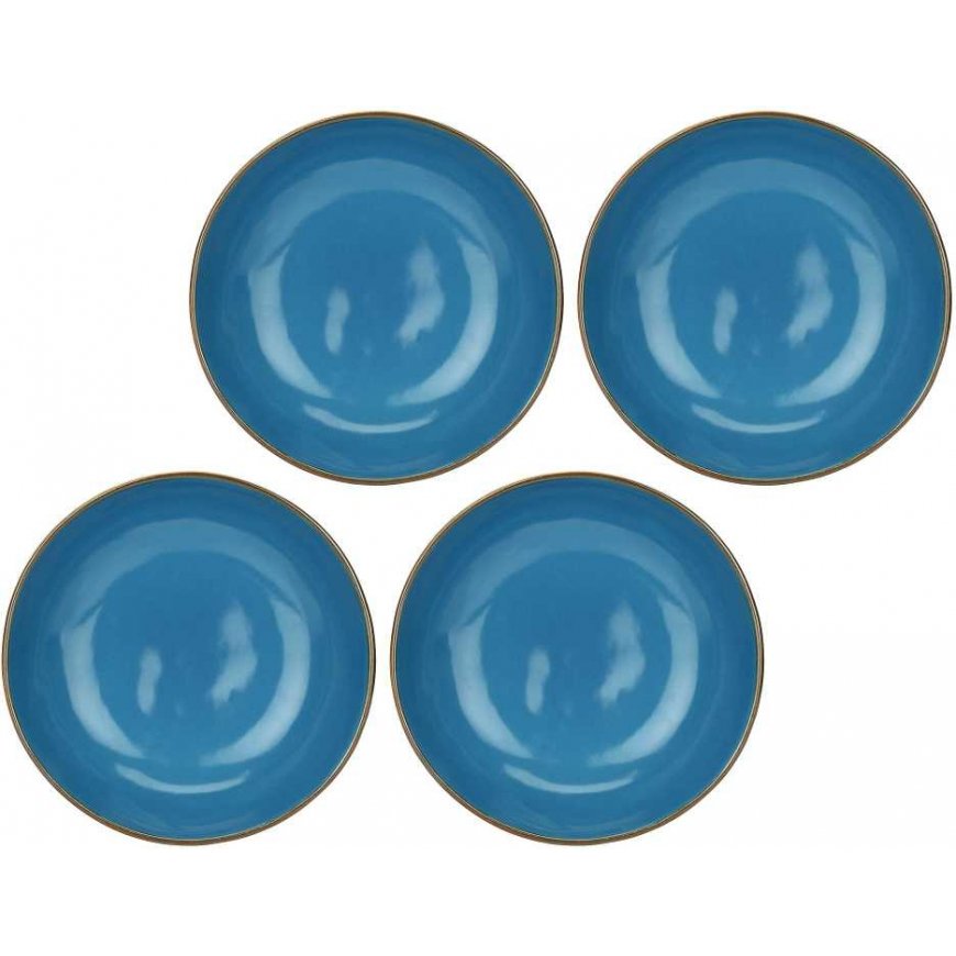 Rose&Tulipani Set of 4 talerzy do zupy Concerto Blu Avio - Granatowy, 21 cm