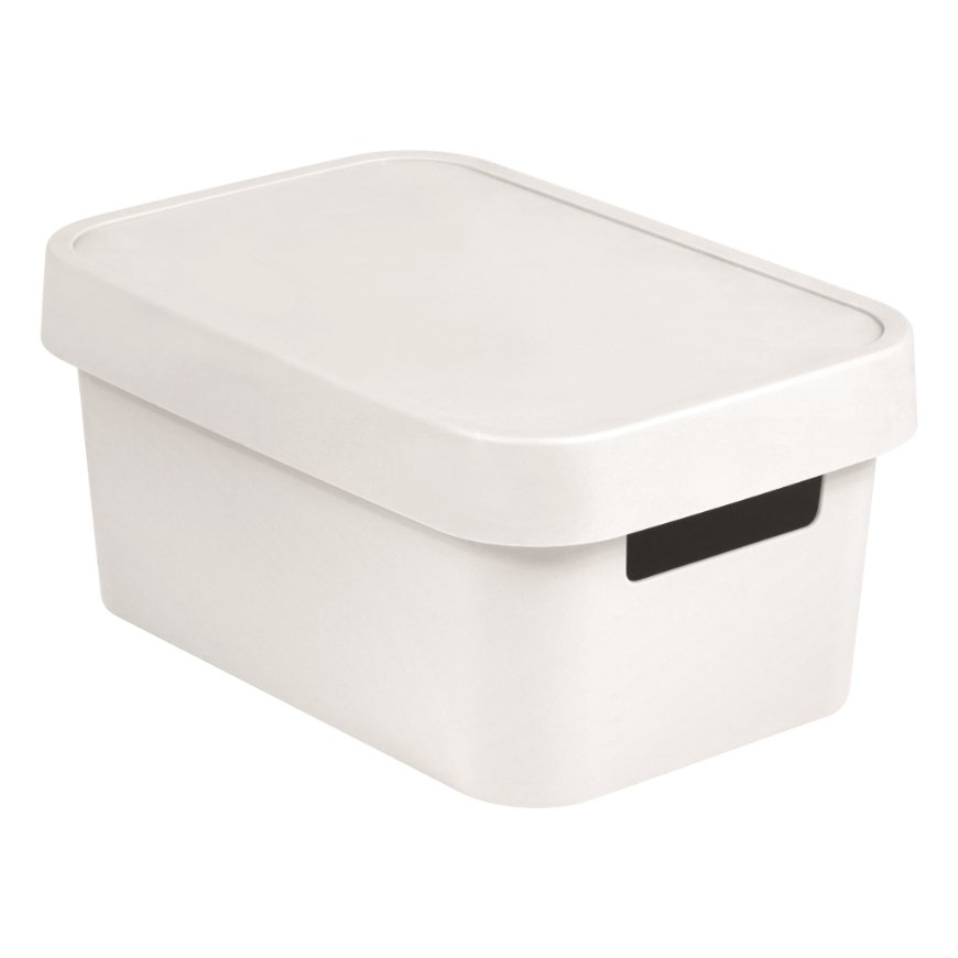 Infinity Recycled 4,5L box with lid 27x19x12cm white