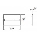 WC klavišas Laufen LIS Dual Flush, baltas 8956610000001 WC klavišas Laufen LIS Dual Flush, baltas 8956610000001