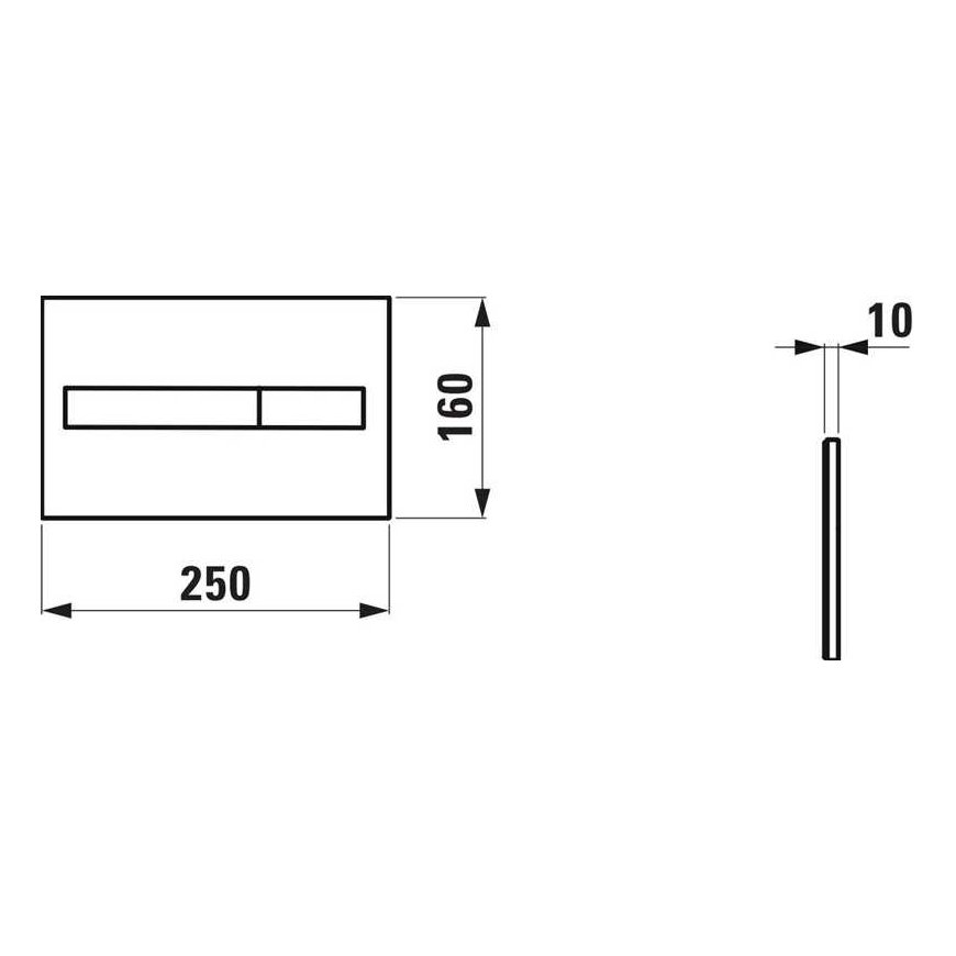 WC klavišas Laufen LIS Dual Flush, baltas 8956610000001 – 3