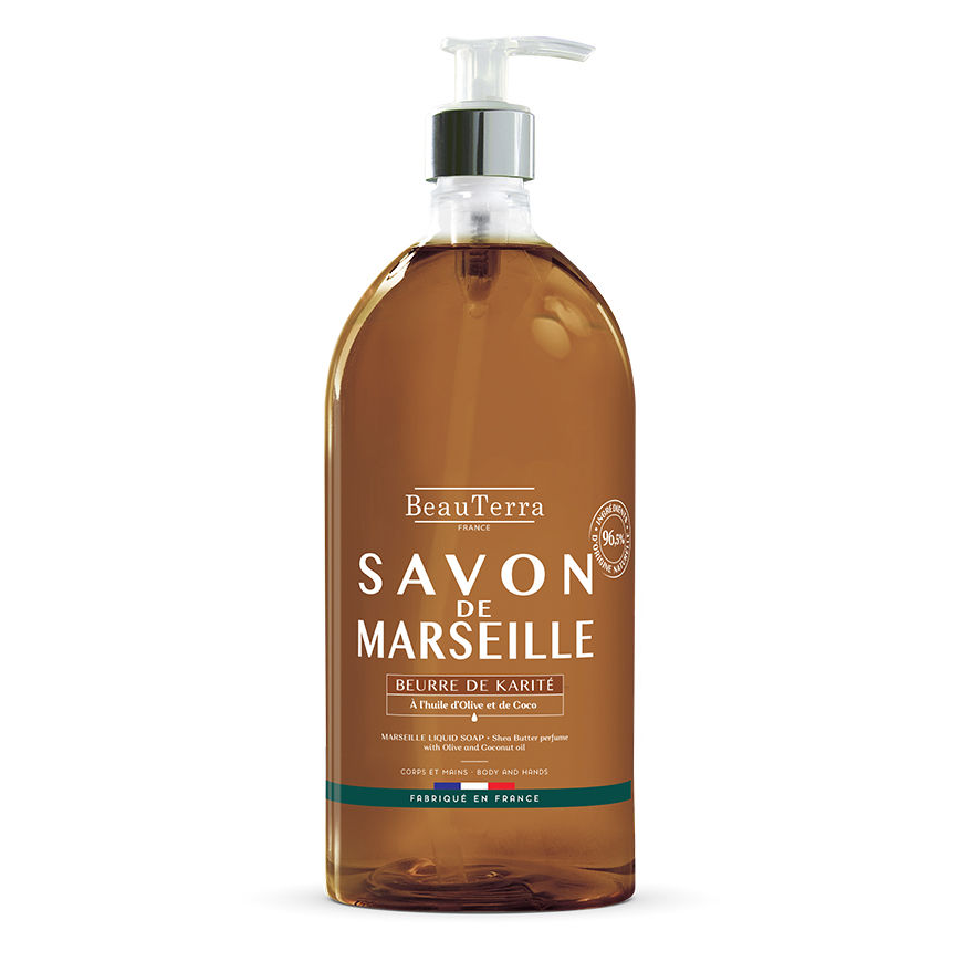 "Beauterra Marseille" taukmedžio sviesto muilas 1000ml – 2