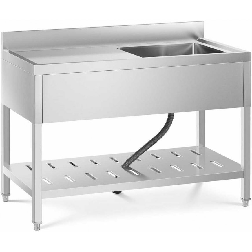 Royal Catering Vienbubenė maitinimo kriauklė su lentyna ir dešiniuoju kraštu, 120 x 60 x 94,5 cm – 2