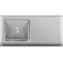 Royal Catering Single-drum catering sink with shelf and right edge, 120 x 60 x 94.5 cm