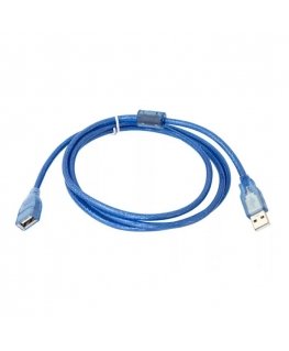 Fusion USB 2.0 extension cable 1.3m with ferrite ring (blue)