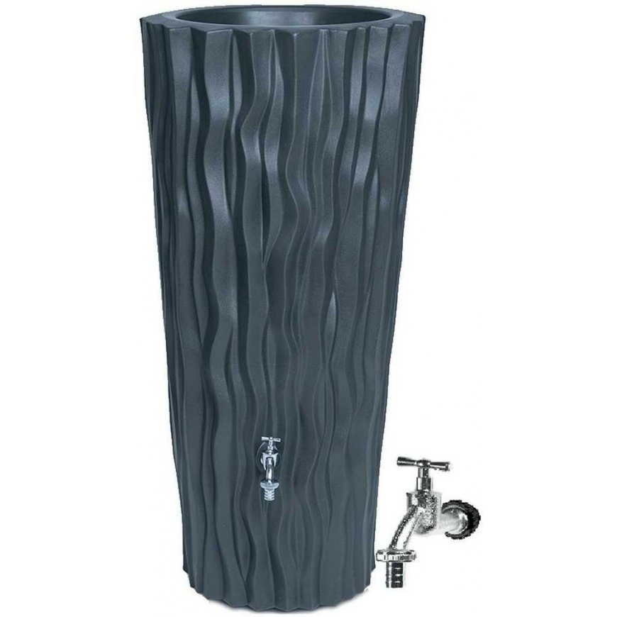 Prosperplast ALANA FLOWER RAINWATER 160L ANTHRACITE