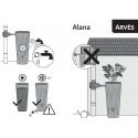 Prosperplast ALANA FLOWER RAINWATER 160L ANTHRACITE Prosperplast ALANA FLOWER RAINWATER 160L ANTHRACITE