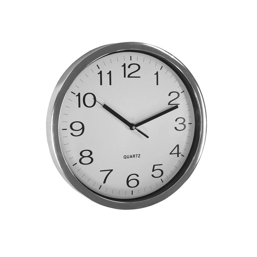 ASI COLLECTION Wall clock Ø31cm silver|chrome