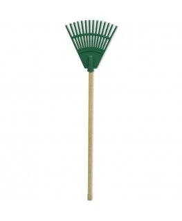 Small rake with handle green 20cm (14 tines)