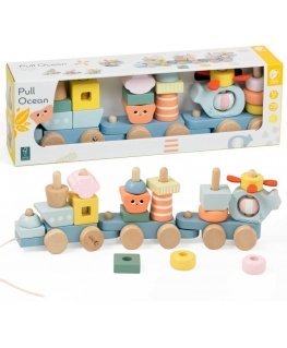 CLASSIC WORLD Montessori Ocean Train Wooden Puzzle