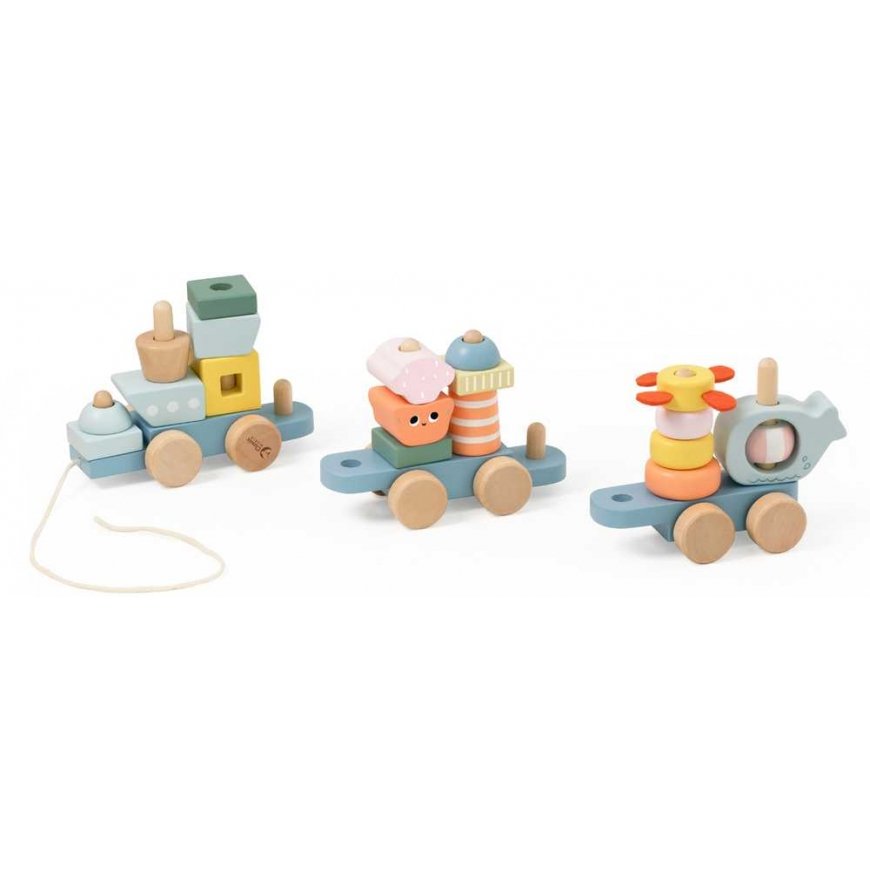 CLASSIC WORLD Montessori Ocean Train Wooden Puzzle – 3