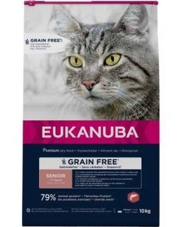 Eukanuba Euk Cat Senior Grainfree lašiša 10 kg