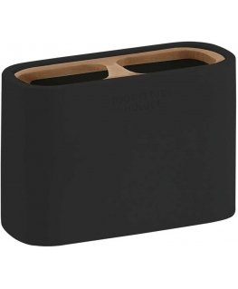 Gedy glass Ninfea, black/bamboo
