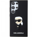 Original Front Panel Case Karl Lagerfeld KLHCS24L3DRKINK for SASMSUNG S24 Ultra (3D RUBBER IKONIK NFT) Black