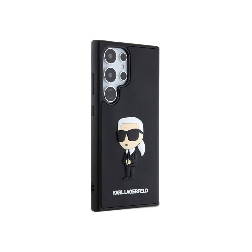 Original Front Panel Case Karl Lagerfeld KLHCS24L3DRKINK for SASMSUNG S24 Ultra (3D RUBBER IKONIK NFT) Black – 4