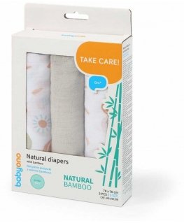 Baby Ono BabyOno diapers bamboo 3 pcs, gray 397/09