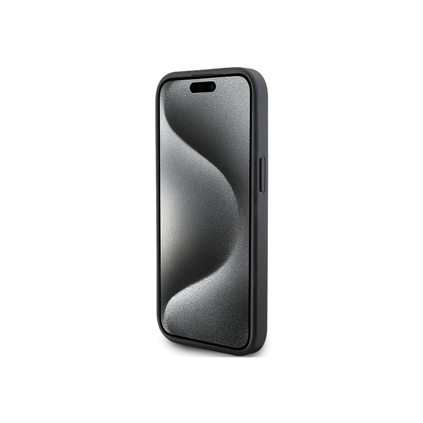 Original Front Panel Case Karl Lagerfeld KLHCP15MPQKPMK for iPhone 15 Plus (Quilted Pattern / Black) – 5