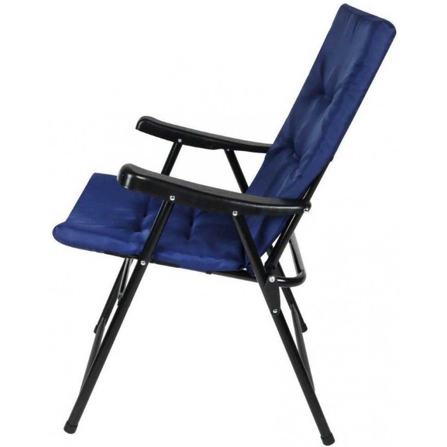 Saska Garden Kėdė OGRODOWE SKŁADANE 59X66X45/90CM Z PODUSZKĄ GRANATOWE – 3