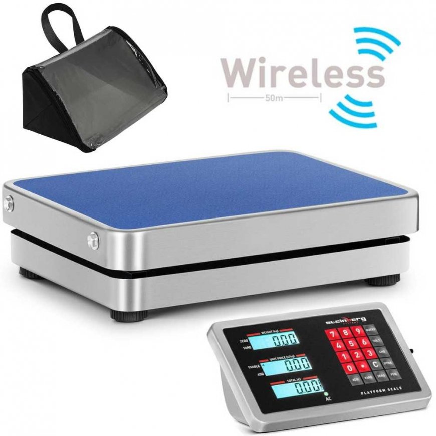 Virtuvinės svarstyklės Steinberg Systems Svarstyklės platformowa bezprzewodowa WiFi 100 kg / 0,01 g