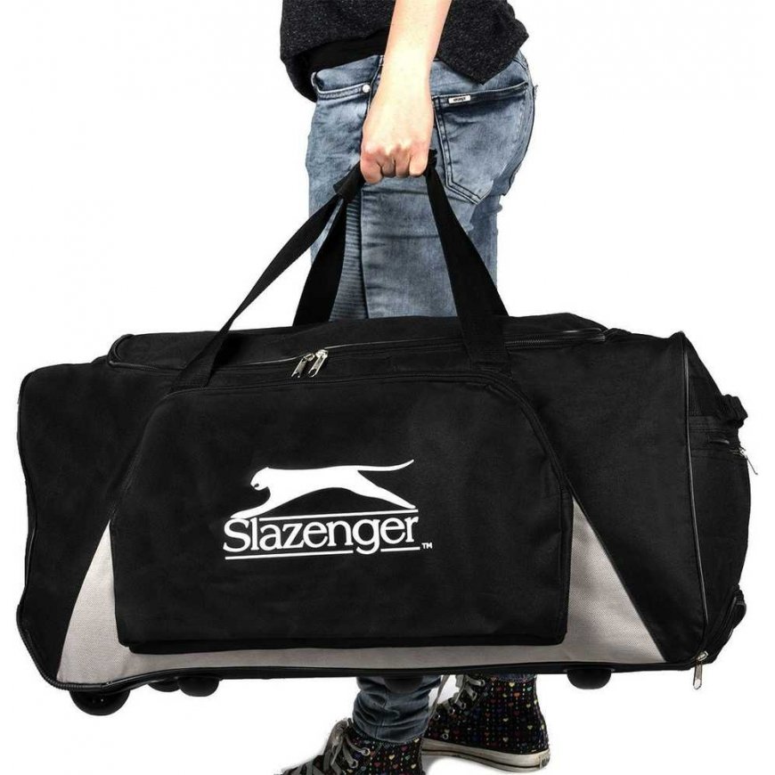 BAG SPORTOWA PODRÓŻNA Z KÓŁKAMI SLAZENGER CZARNA – 2