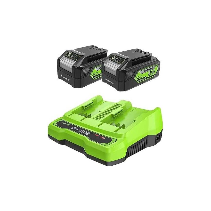 Accessory set Greenworks GSK24B4X 24 V 2x4.0 Ah + charger – 2