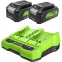 Accessory set Greenworks GSK24B4X 24 V 2x4.0 Ah + charger Accessory set Greenworks GSK24B4X 24 V 2x4.0 Ah + charger