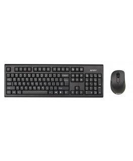 Keyboard set + membrane mouse A4 TECH V-Track 2.4G 7100N RF Nano A4TKLA41220 (USB 2.0 black optical)