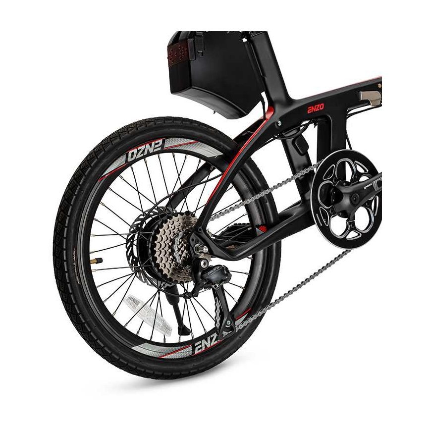 Beaster Scooter El. carbon frame bike, BS125B, black, 250W – 5