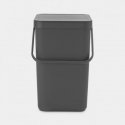 Brabantia 129940 šiukšliadėžė 25 L Stačiakampio formos Plastikas Pilka
