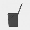 Brabantia 129940 šiukšliadėžė 25 L Stačiakampio formos Plastikas Pilka