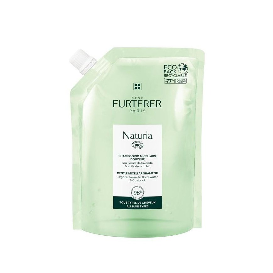 "Rene Furterer Naturia Gentle Micellar Šampūnas Eco Refill" plaukų šampūno papildymas 400ml