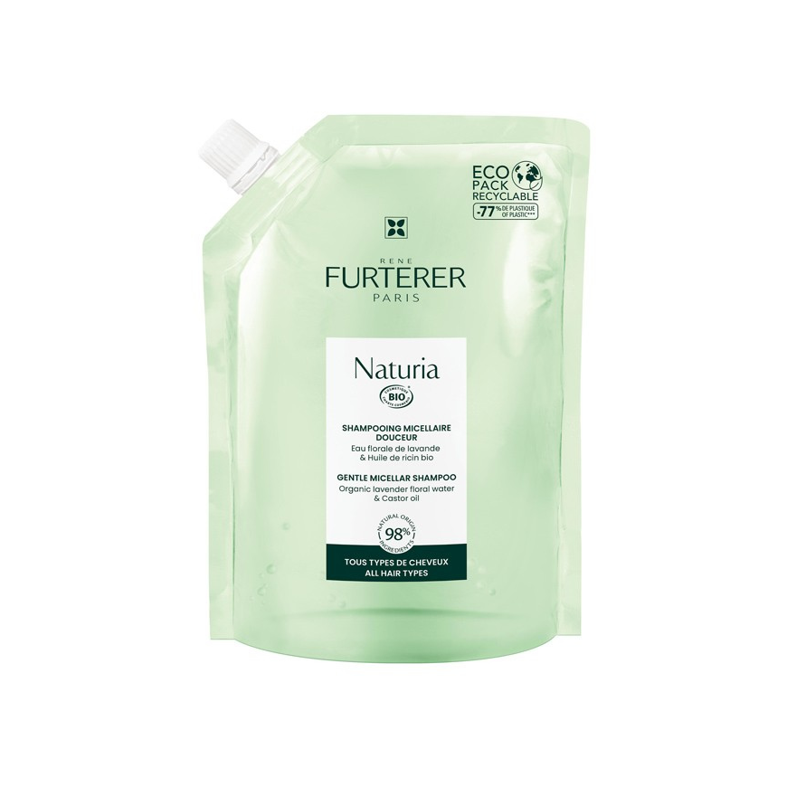 "Rene Furterer Naturia Gentle Micellar Šampūnas Eco Refill" plaukų šampūno papildymas 400ml – 2