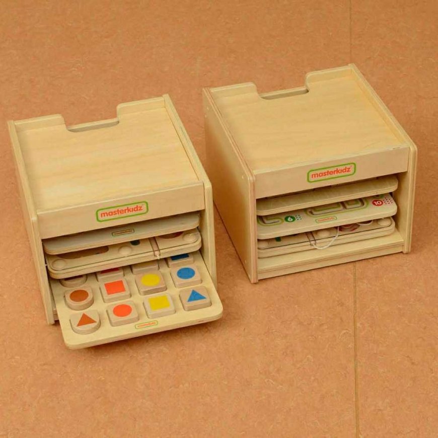 Masterkidz MASTERDKIZ Szafka do Przechowywania Poręcznych Tablic Edukacyjnych Mała na 3 Tablice – 5