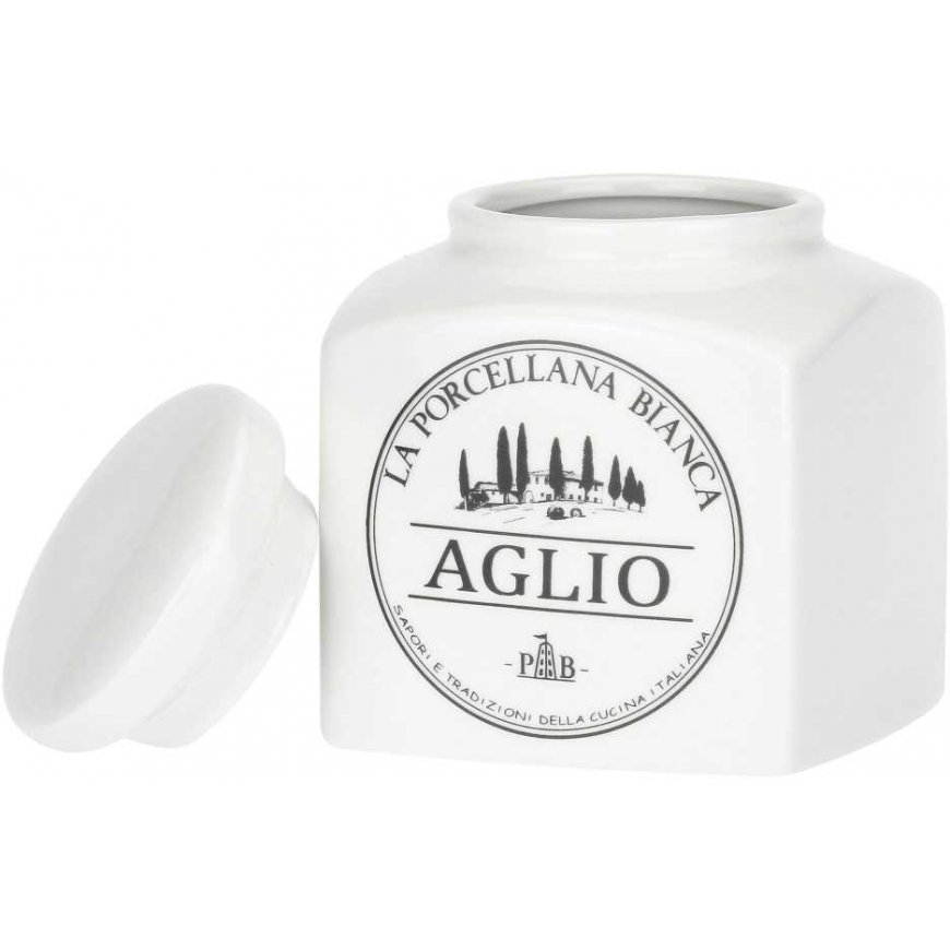 La Porcellana Bianca Pojemnik na czosnek Conserva - White, 500 ml – 3