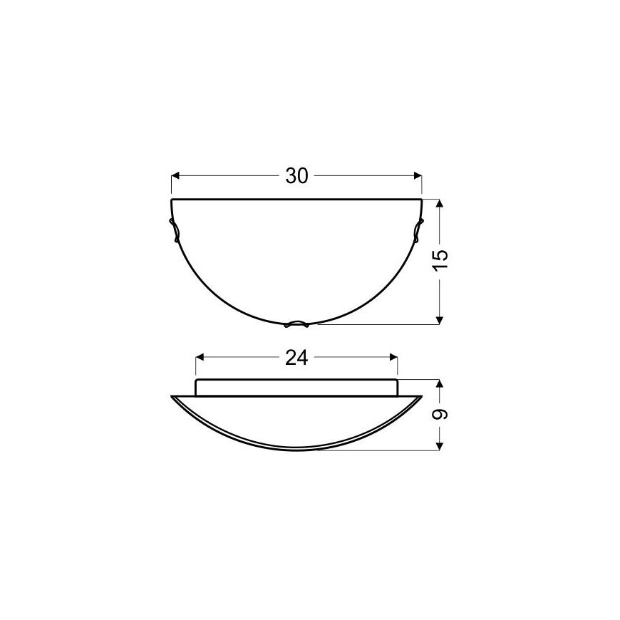 Sieninis šviestuvas Candellux BONA Lubos 1/2 1X60W – 2