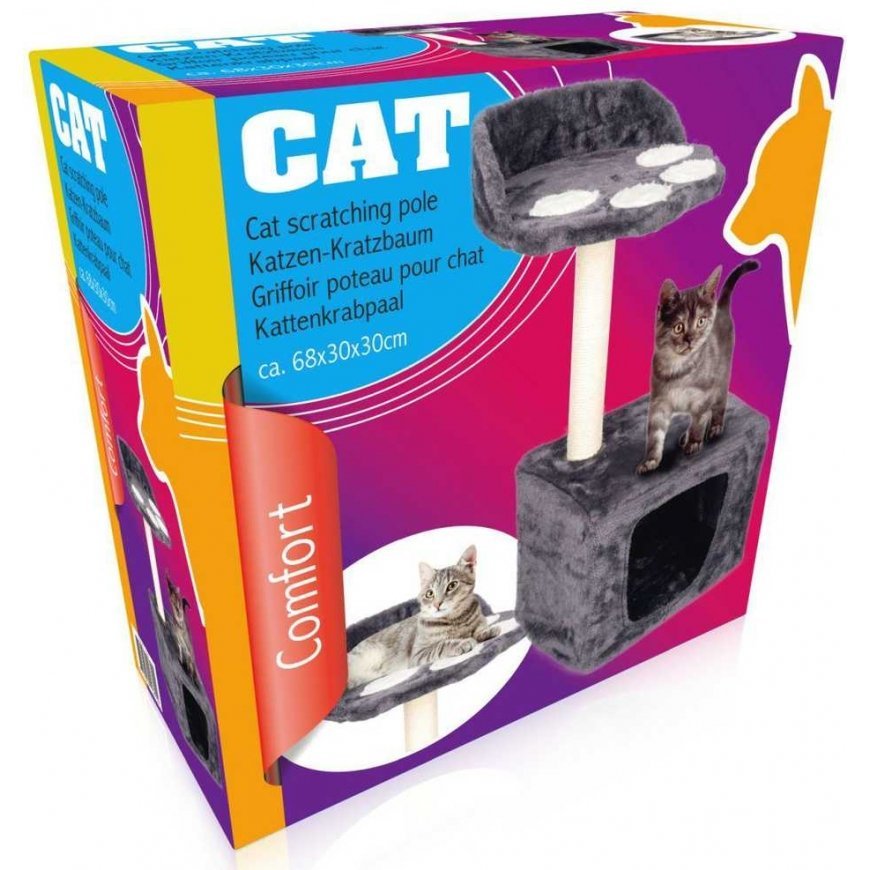 INNA Caterpillar cat scratcher Comfort gray 68x30x30cm – 2