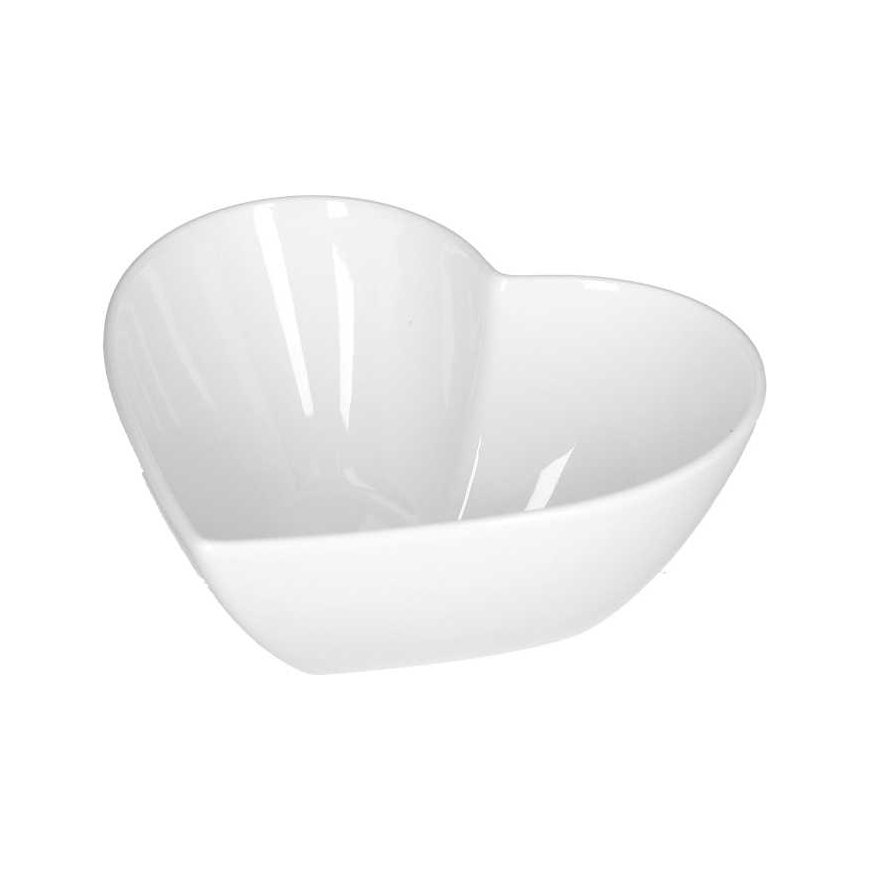 La Porcellana Bianca Miska Cupido serce - Baltas, 15 cm
