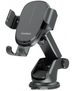 Automobilinis laikiklis-įkroviklis Choetech T203-F 15W Gravity Car Charger Holder juodas