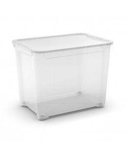 Box with lid T Box XL 70L 39x55,5x42,5cm transparent