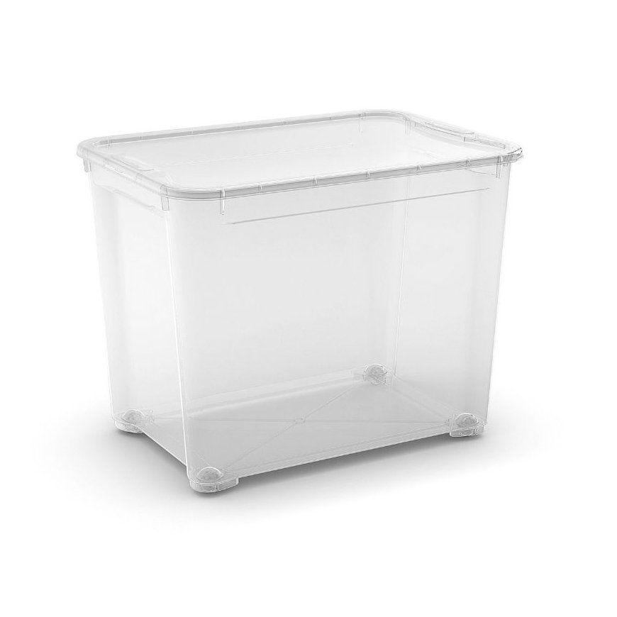 Box with lid T Box XL 70L 39x55,5x42,5cm transparent