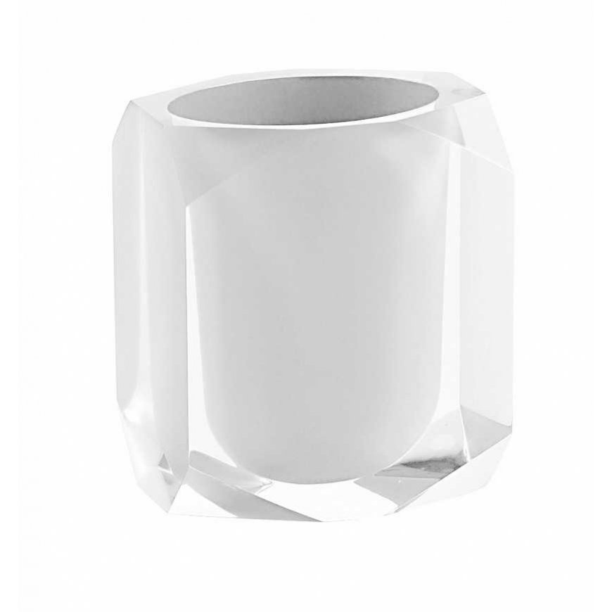 Toothbrush glass GEDY CHANELLE CH98-02, white – 2