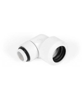 Alphacool Eiszapfen Anschluss 90 Grad G1/4 inch AG auf 16mm AD Hardtube - drehbar, - Weiß