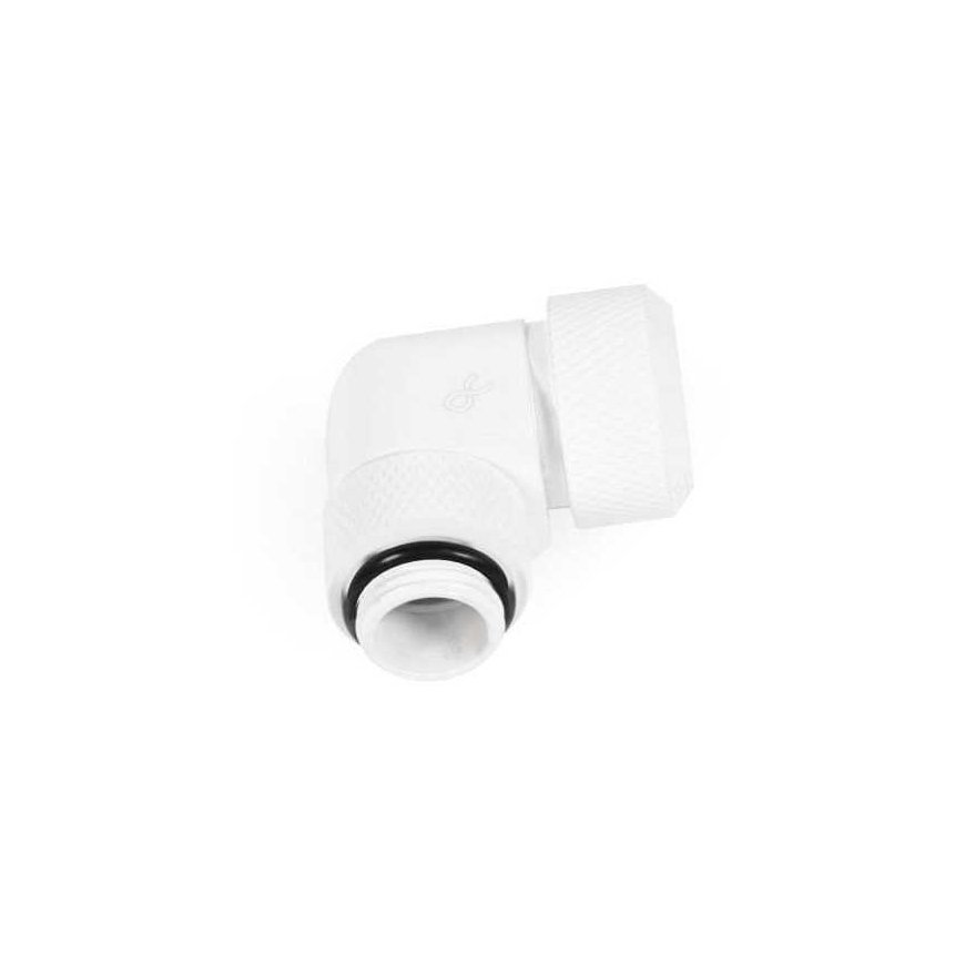 Alphacool Eiszapfen Anschluss 90 Grad G1/4 inch AG auf 16mm AD Hardtube - drehbar, - Weiß – 3