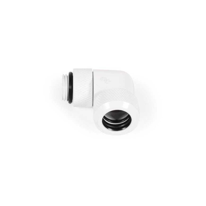 Alphacool Eiszapfen Anschluss 90 Grad G1/4 inch AG auf 16mm AD Hardtube - drehbar, - Weiß – 4